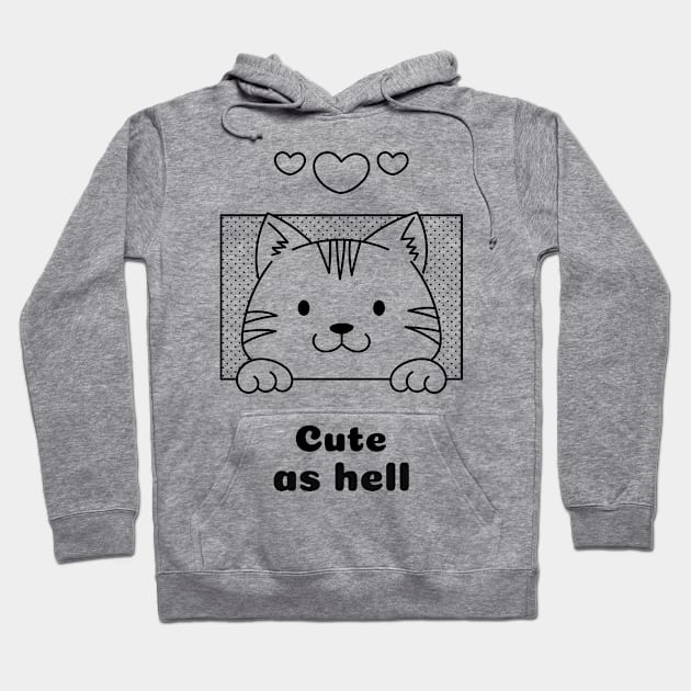 Very cute cat design Hoodie by Purrfect Shop